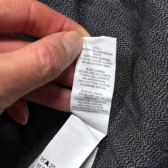 Lucky Brand Black Label Titan Slim Leather Moto Brando Jacket Black Mens Large - Picture 10 of 12